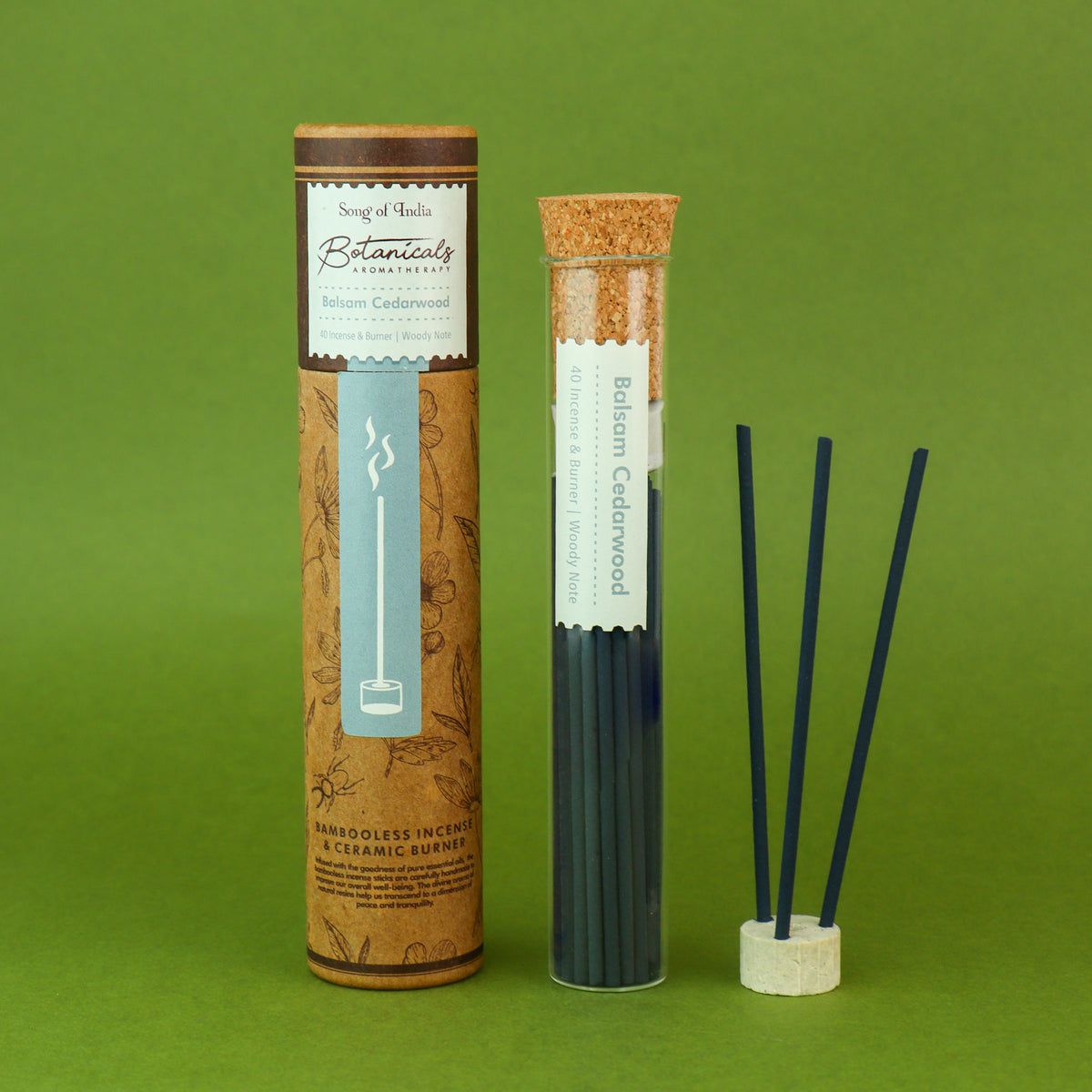 Balsam Cedarwood Bamboo-Less Incense Sticks | Song of India