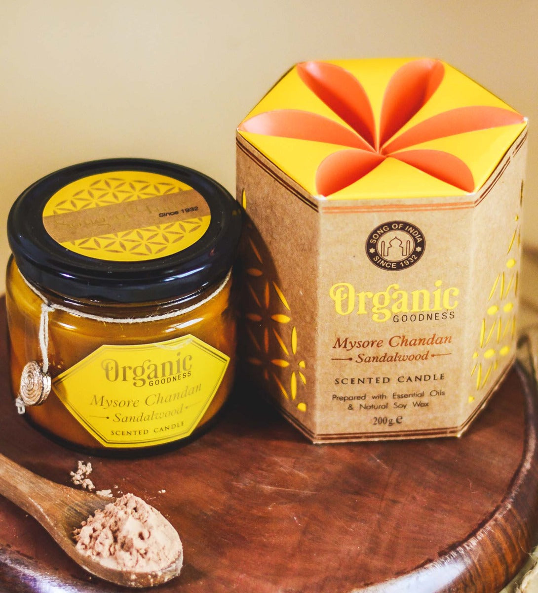 Mysore Chandan - Sandalwood Organic Soy Wax Candle by Song of India — primary soy wax candle product image