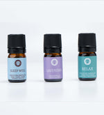 Sleep Aromatherapy 5 ml. Essential Oil Amber Bottles(Set of 3) by Song of India — gift box contents detail
