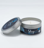 Aromatherapy Sleep Scented Candle by Song of India — soy wax candle jar and packaging detail