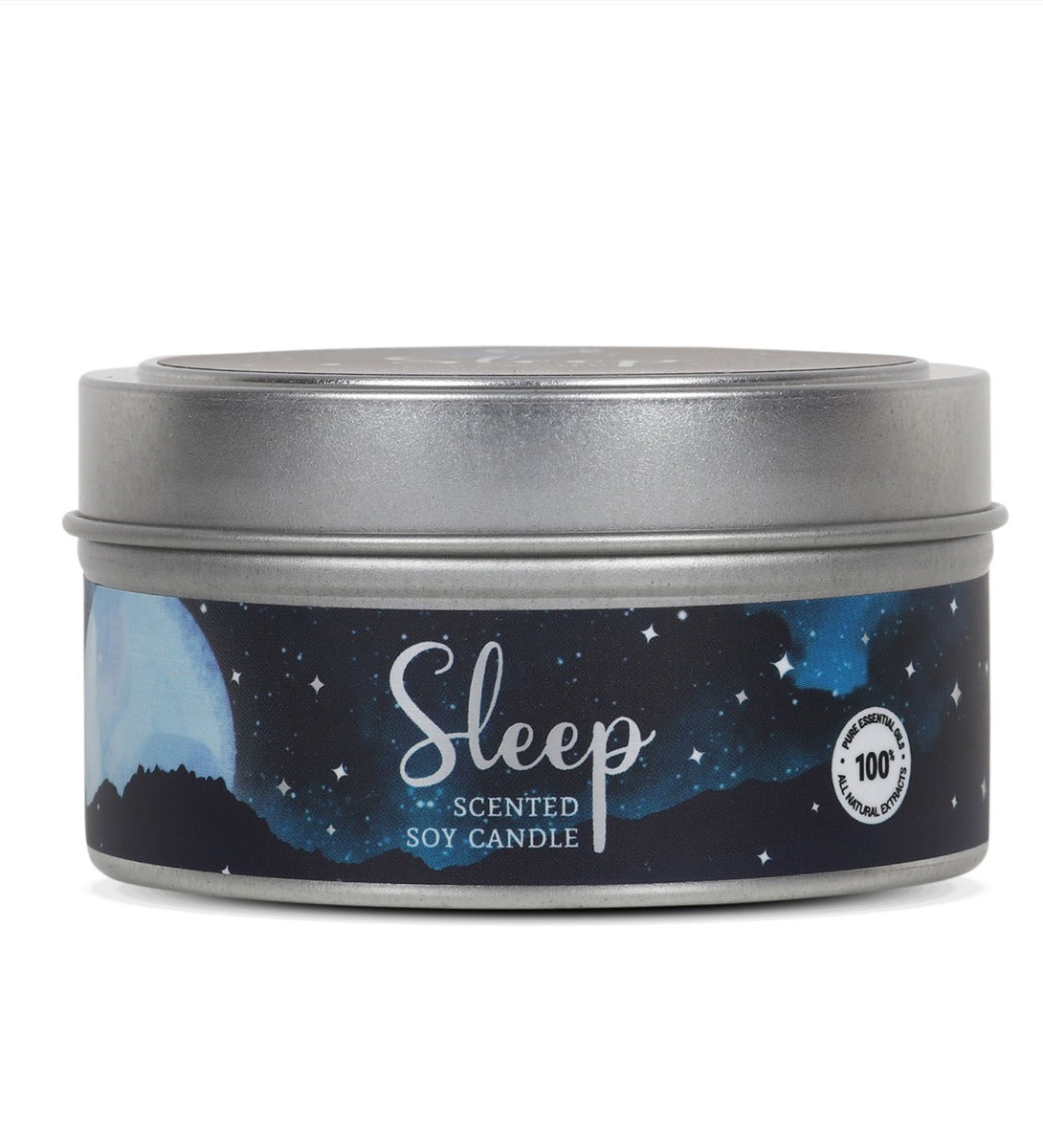 Aromatherapy Sleep Scented Candle by Song of India — candle fragrance and label detail