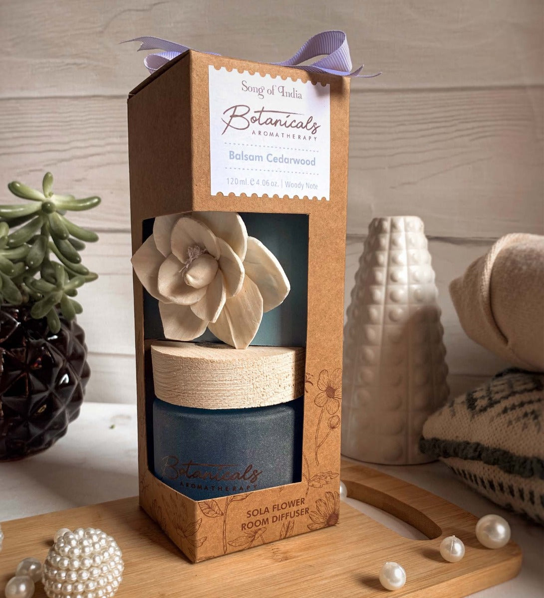 Balsam Cedarwood Sola Flower Diffuser by Song of India — primary sola flower diffuser product image