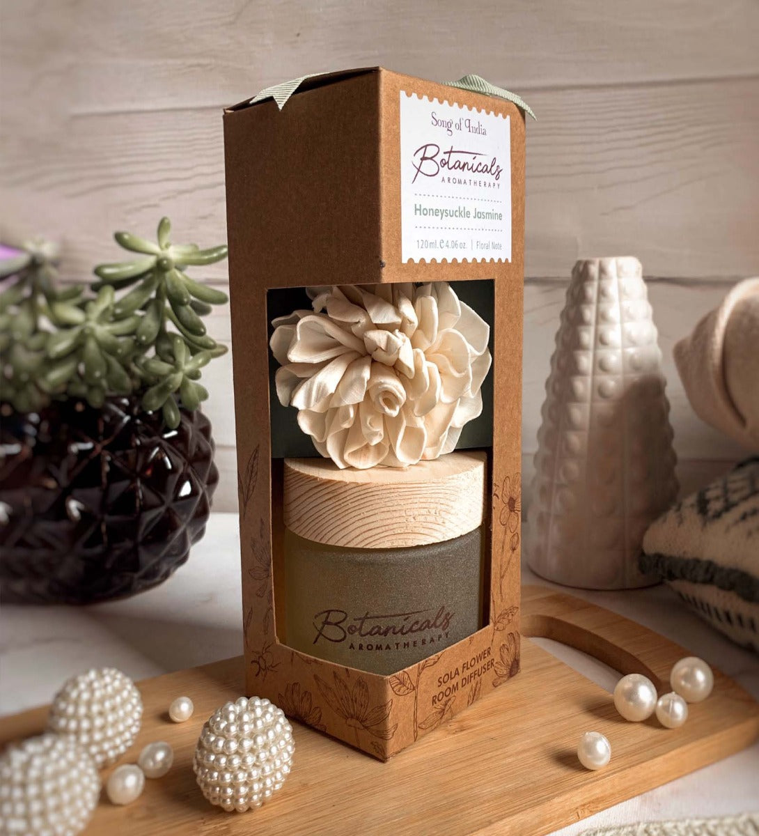 Honeysuckle Jasmine Sola Flower Diffuser by Song of India — primary sola flower diffuser product image