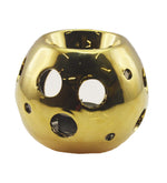 Spherical Gold Ceramic Burner with Circle Holes by Song of India — primary product image