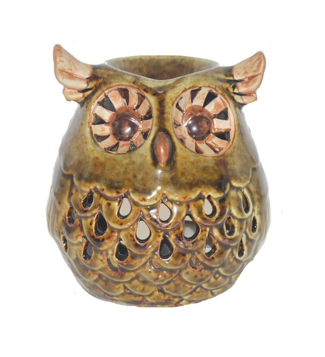 Green Colored Owl Ceramic Burner by Song of India — primary product image