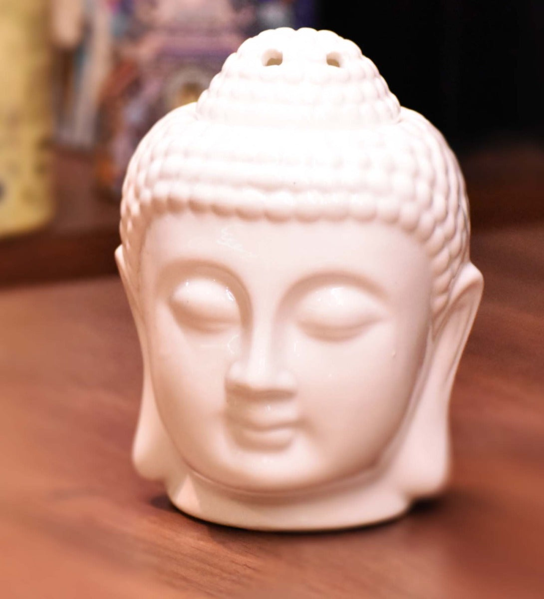 Buddha Head Electric Ceramic Burner by Song of India — product packaging detail