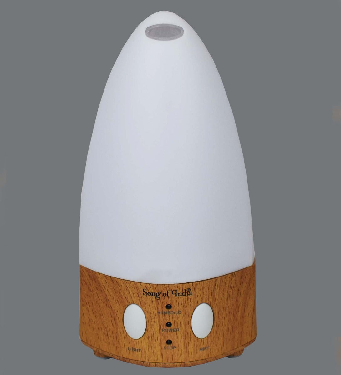 White Cone Ultrasonic Diffuser with Light Wood Finish Bottom by Song of India — primary product image