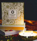 English Pear & Freesia Festive Luxe Scented Candle by Song of India — primary soy wax candle product image