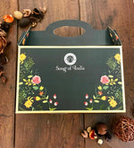 Little Pleasures Navy Blue Large Floral Gable Gift Box by Song of India — primary gift set product image