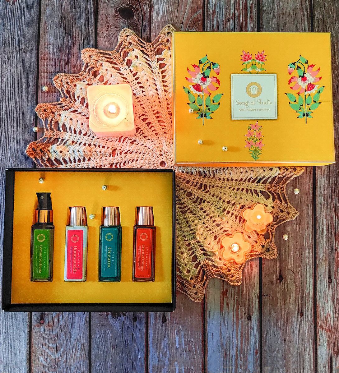 Body Care Gift set - Handwash, Lotion, Hand Sanitizer and by Song of India — primary gift set product image