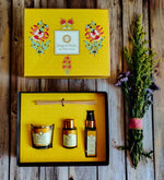 Yellow Veda Gift set Candle, Room Spray & Reed Diffuser by Song of India — primary gift set product image