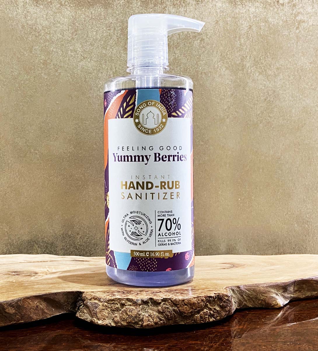 Yummy Berries Hand Sanitizer Alcohol Based, 500 ml by Song of India — primary product image