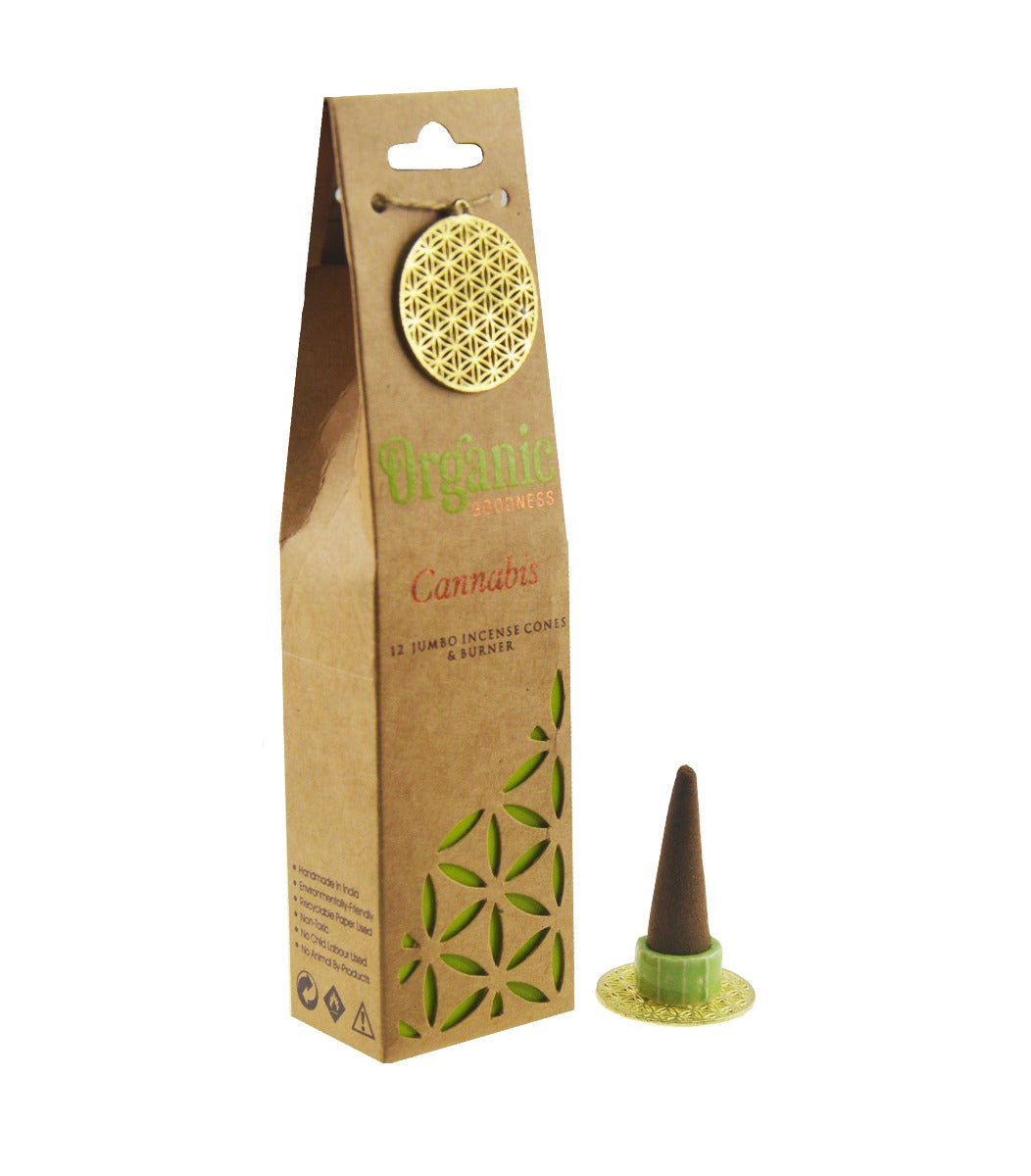 Cannabis Organic Incense Cones by Song of India — primary incense product image