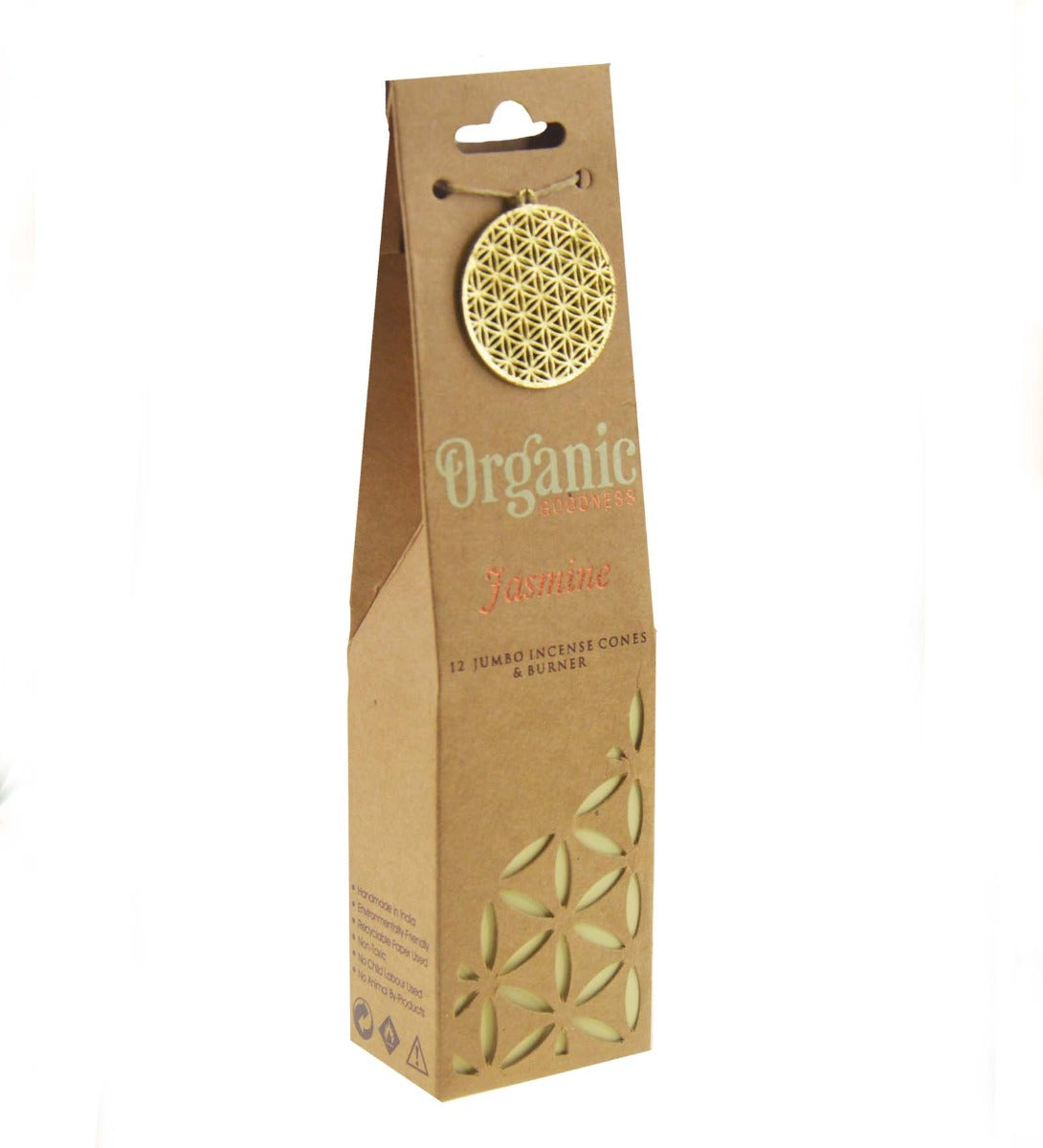 Jasmine Organic Incense Cones by Song of India — burning incense atmosphere detail