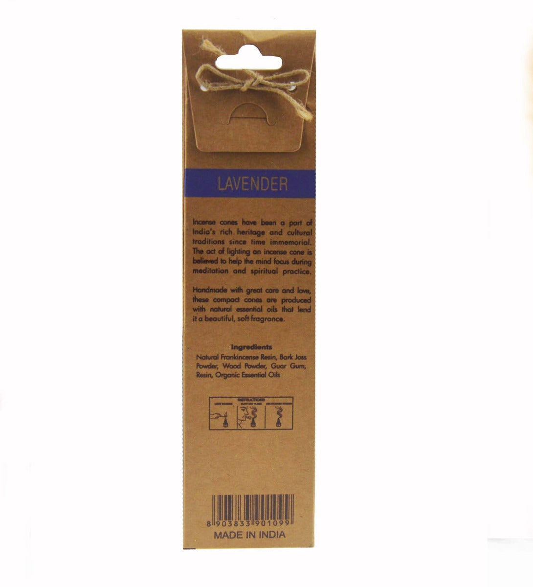 Lavender Organic Incense Cones by Song of India — incense holder and ritual detail