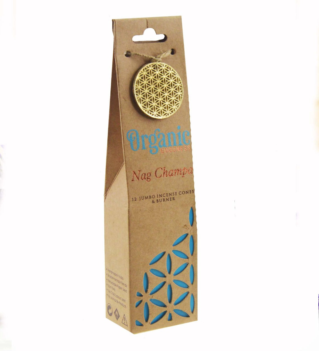 Nag Champa Organic Incense Cones by Song of India — burning incense atmosphere detail