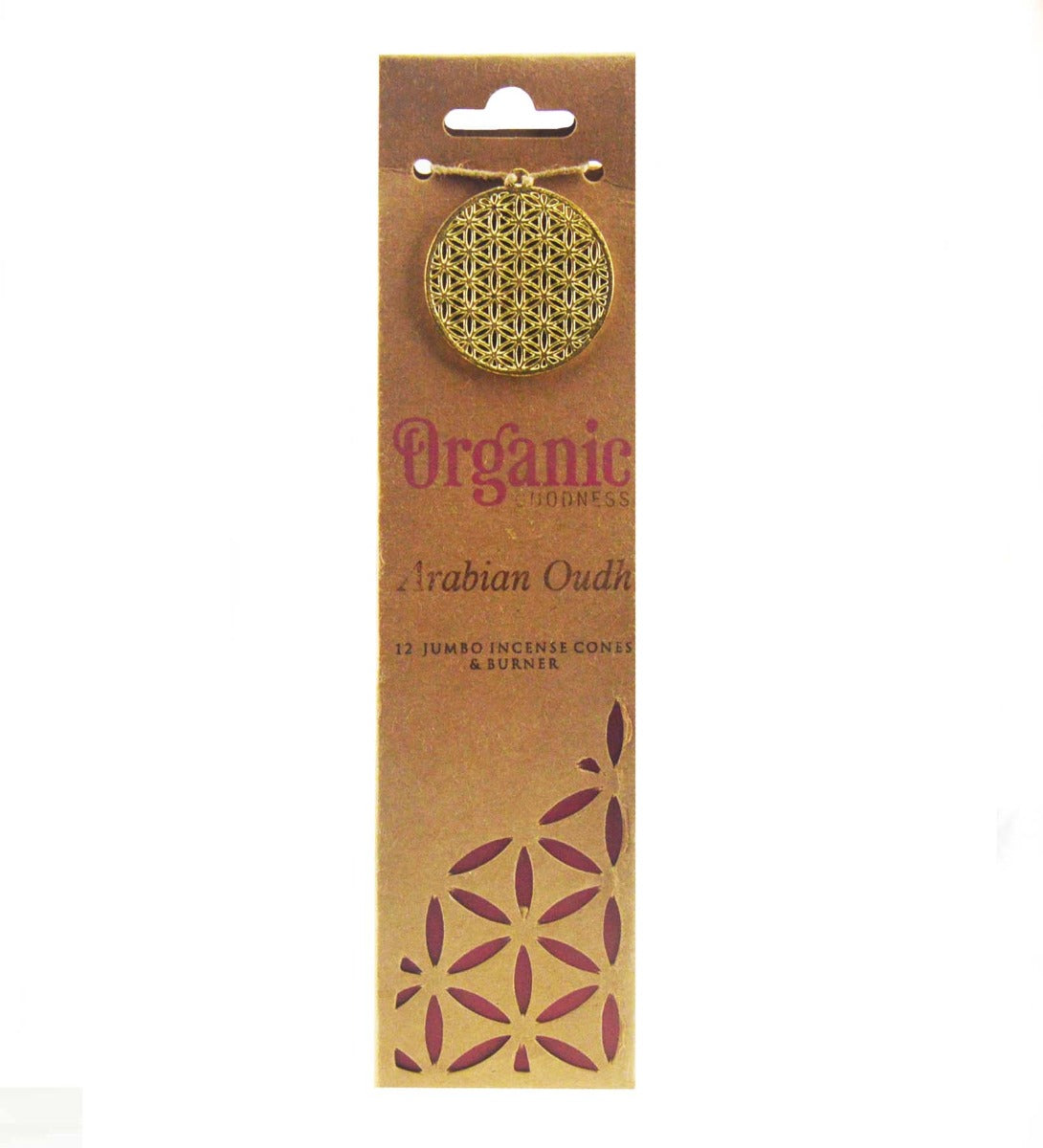 Arabian Oudh Organic Incense Cones by Song of India — incense sticks or cones packaging detail
