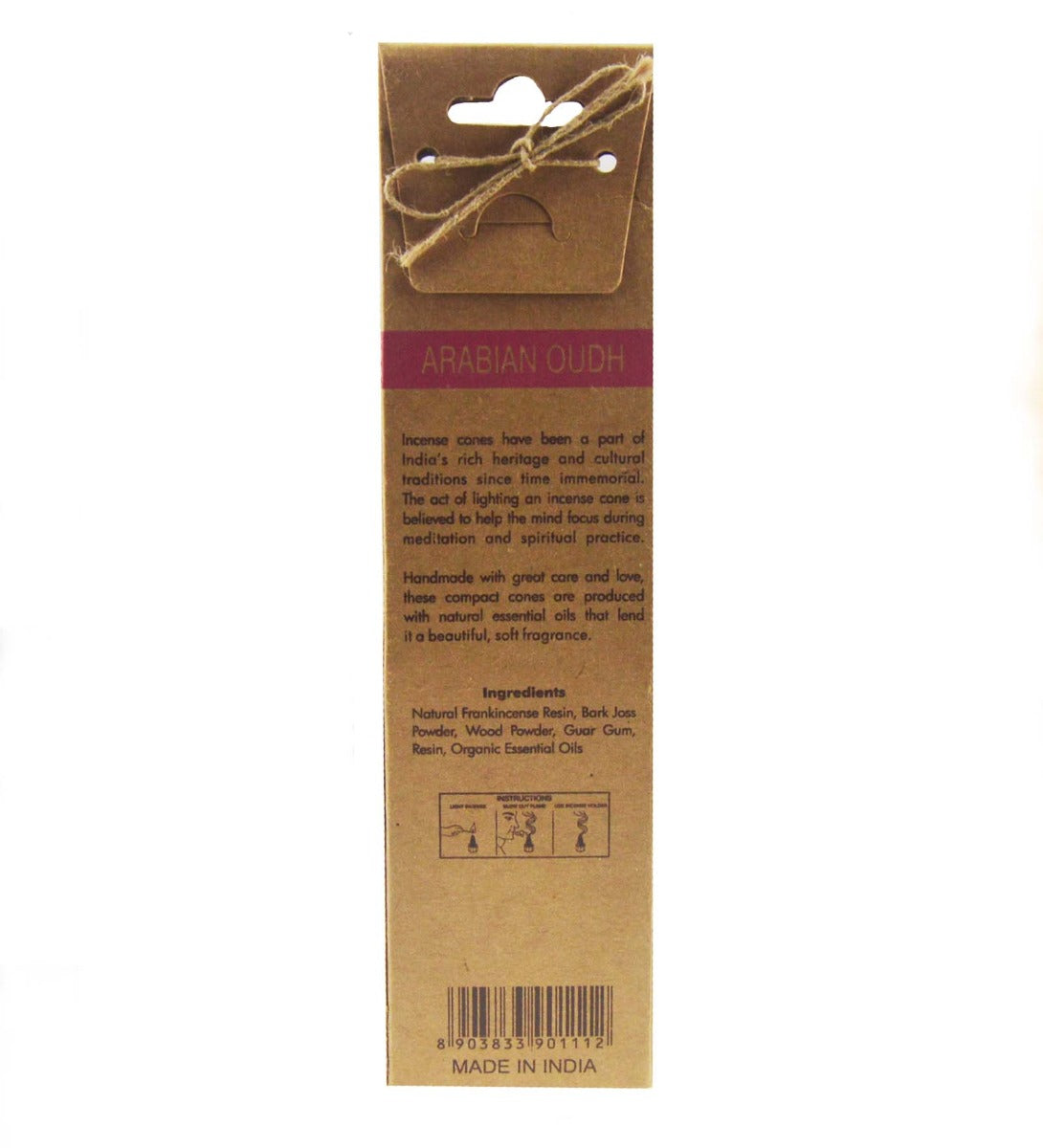 Arabian Oudh Organic Incense Cones by Song of India — incense holder and ritual detail
