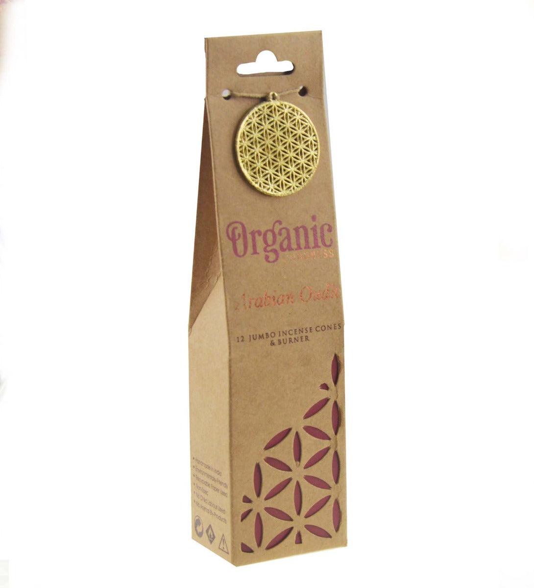 Arabian Oudh Organic Incense Cones by Song of India — burning incense atmosphere detail