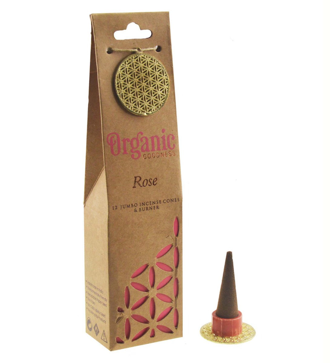 Rose Organic Incense Cones by Song of India — primary incense product image
