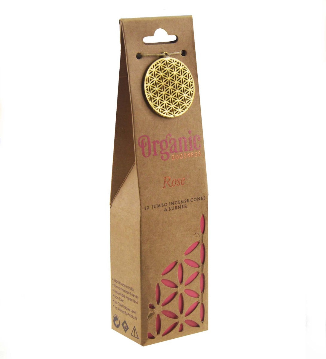 Rose Organic Incense Cones by Song of India — burning incense atmosphere detail