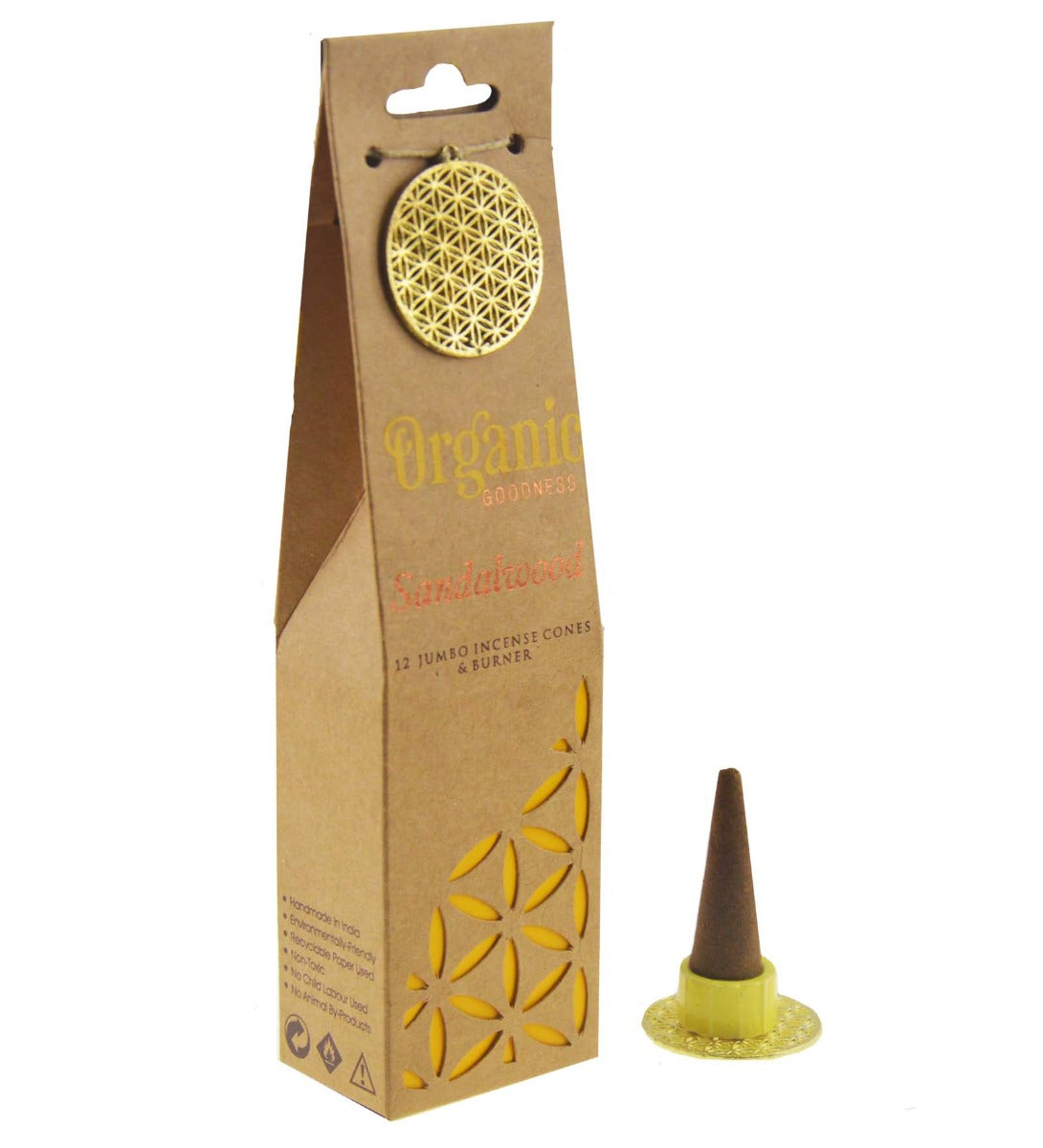 Sandalwood Organic Incense Cones by Song of India — primary incense product image