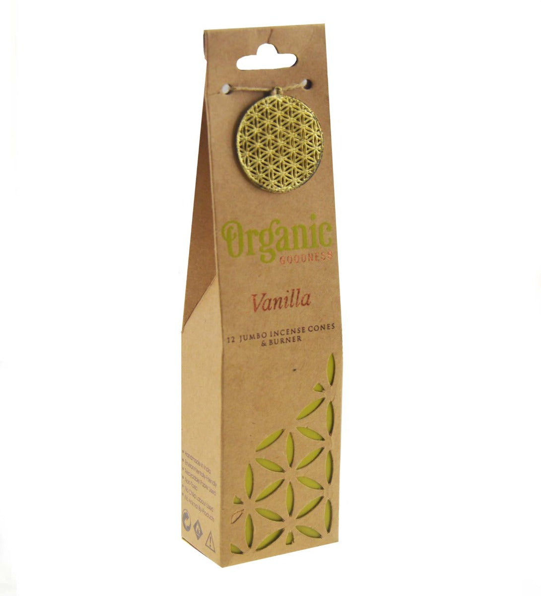 Vanilla Organic Incense Cones by Song of India — burning incense atmosphere detail