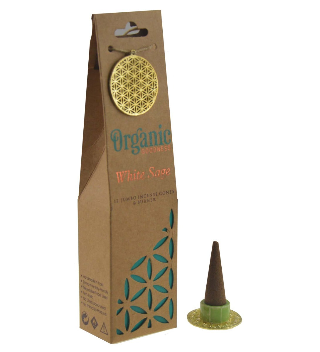 White Sage Organic Incense Cones by Song of India — primary incense product image