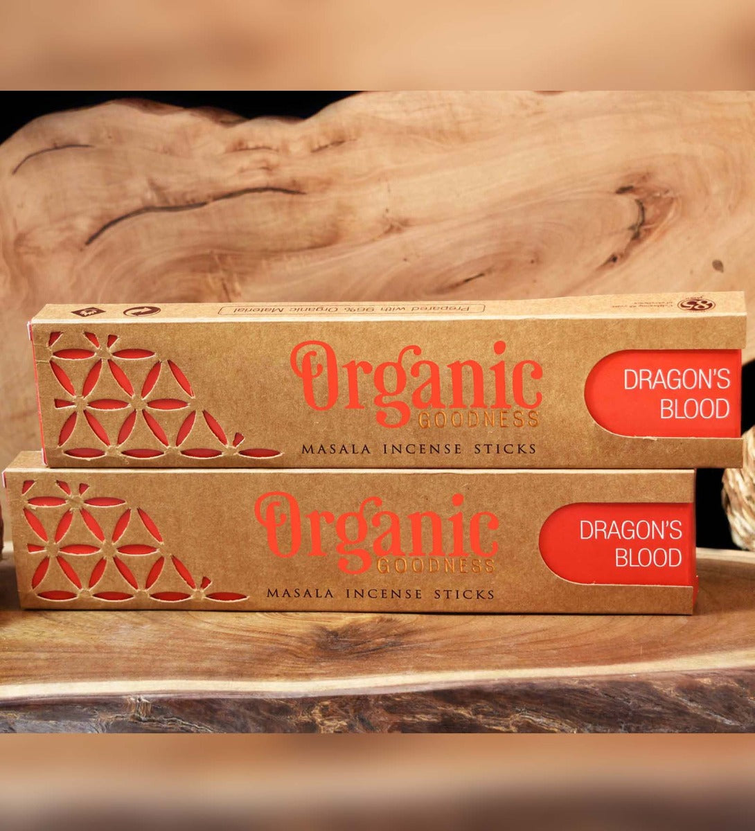 Dragon's Blood Organic Incense Sticks by Song of India — incense holder and ritual detail