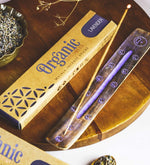Lavender Organic Incense Sticks by Song of India — incense sticks or cones packaging detail