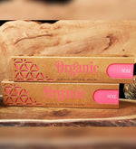 Rose Organic Incense Sticks by Song of India — incense holder and ritual detail