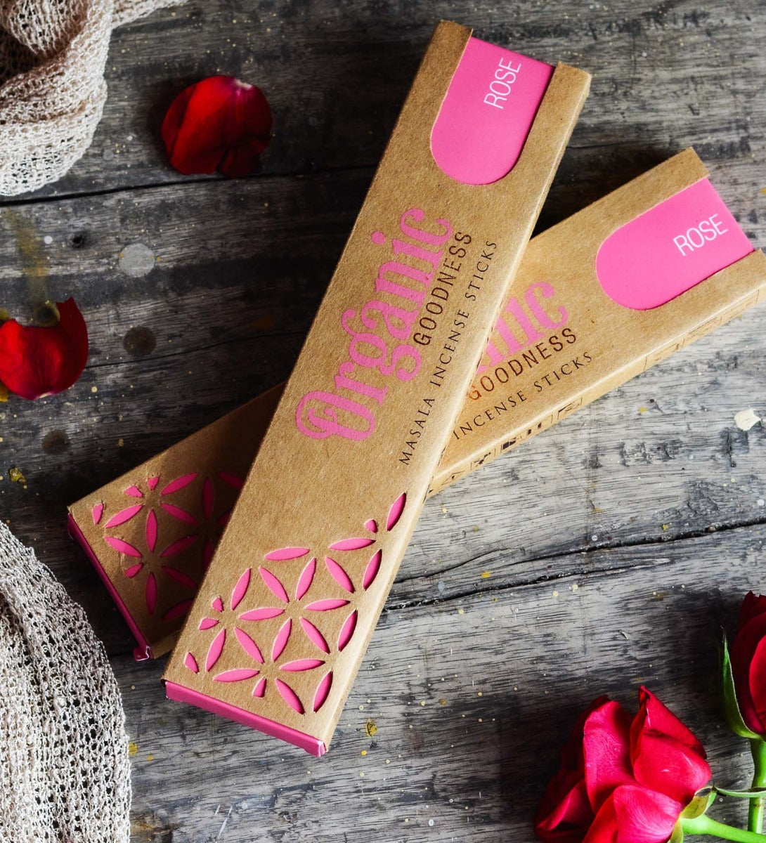 Rose Organic Incense Sticks by Song of India — primary incense product image