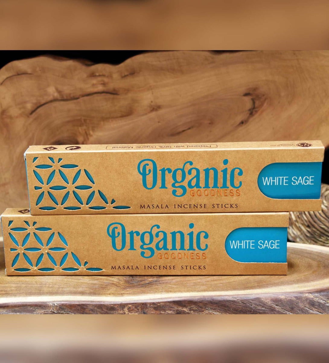 White Sage Organic Incense Sticks by Song of India — incense holder and ritual detail