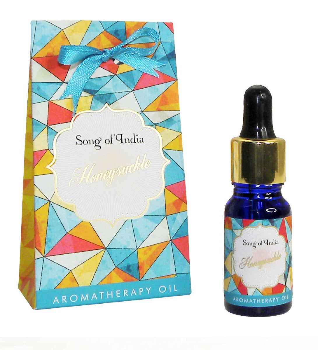 Honeysuckle Aromatherapy Oil by Song of India — oil bottle and packaging detail