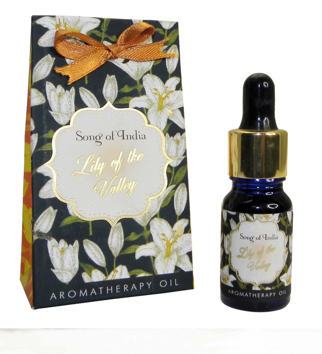Lily of the Valley Aromatherapy Oil by Song of India — oil bottle and packaging detail