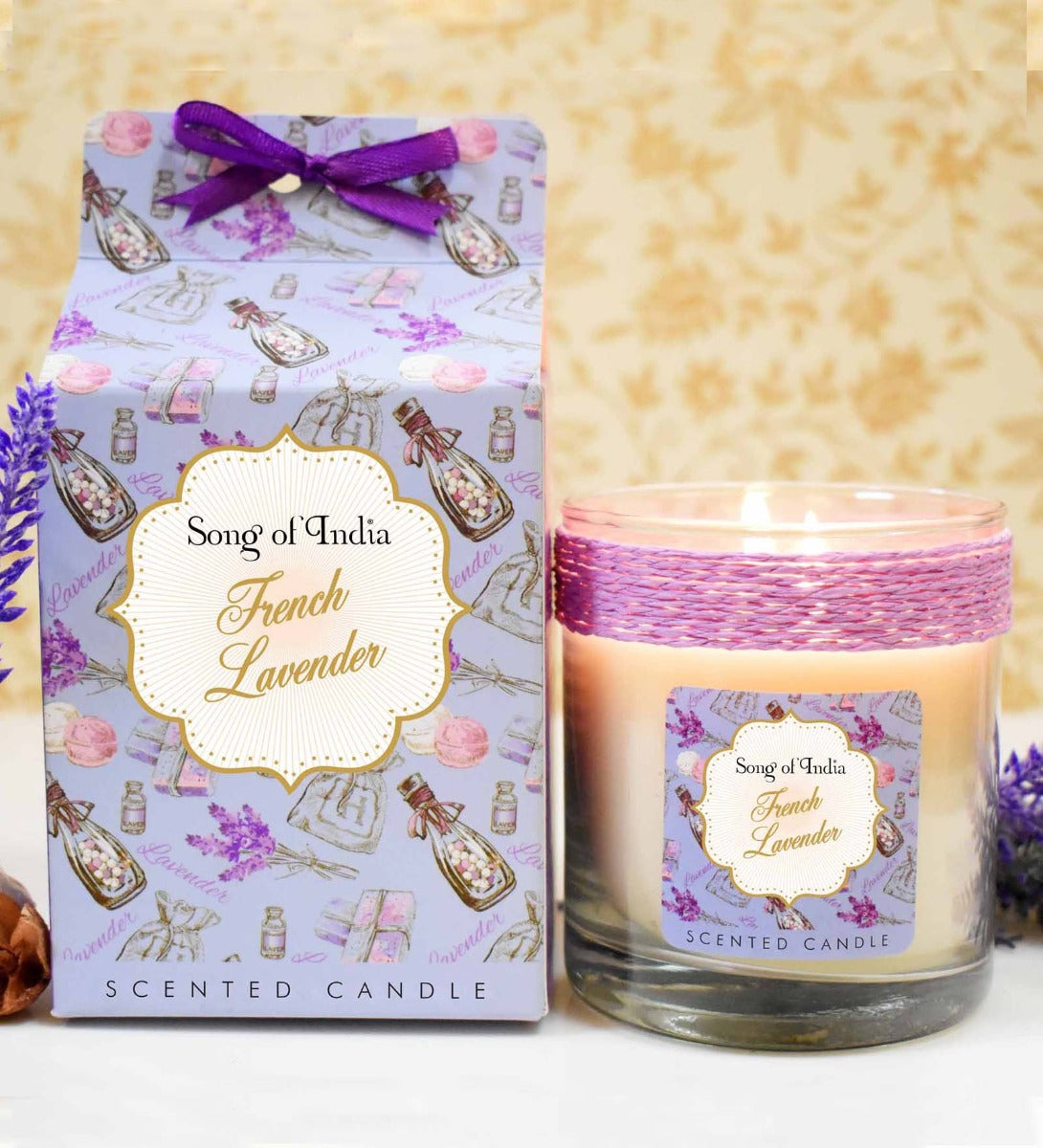 French Lavender Soy Wax Candle by Song of India — primary soy wax candle product image