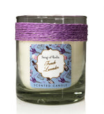 French Lavender Soy Wax Candle by Song of India — lifestyle candle setting