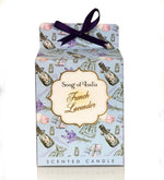 French Lavender Soy Wax Candle by Song of India — lifestyle candle setting