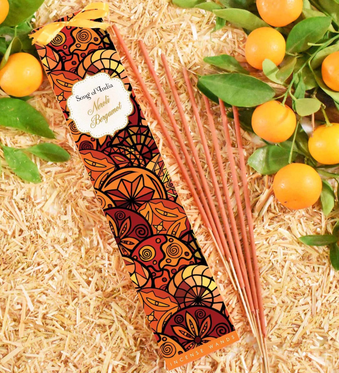 Neroli Bergamot Incense Sticks by Song of India — incense sticks or cones packaging detail