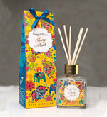 Ivory Musk Reed Diffuser by Song of India — reed diffuser bottle and reeds detail