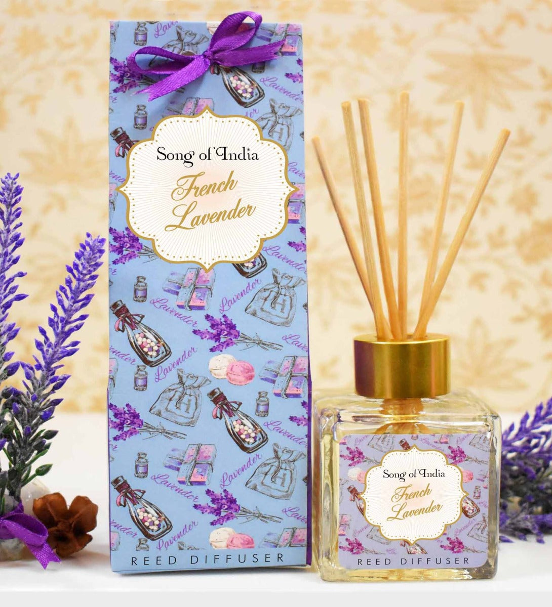 French Lavender Reed Diffuser by Song of India — primary reed diffuser product image