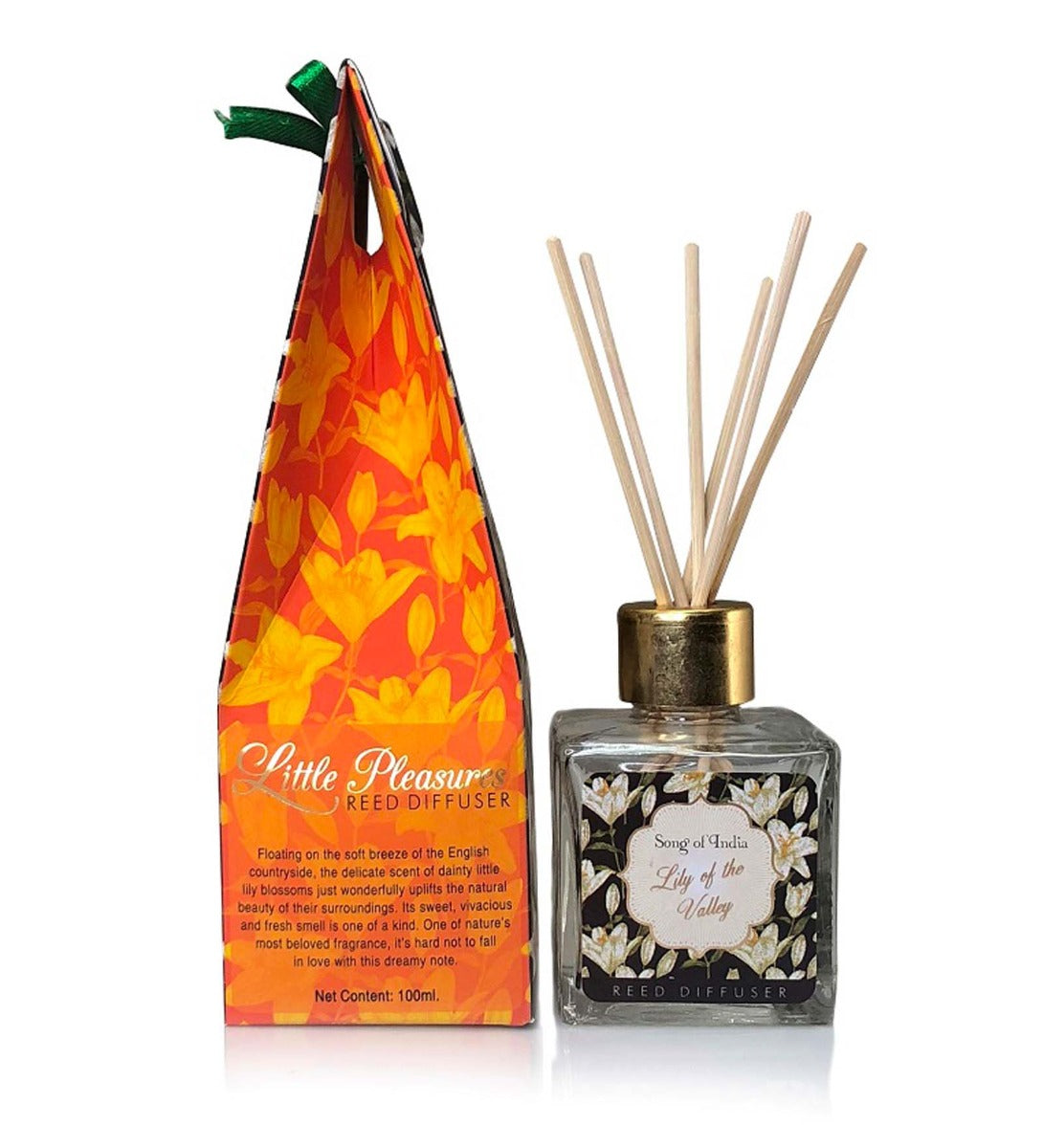 Lily of the Valley Reed Diffuser by Song of India — diffuser packaging and label detail