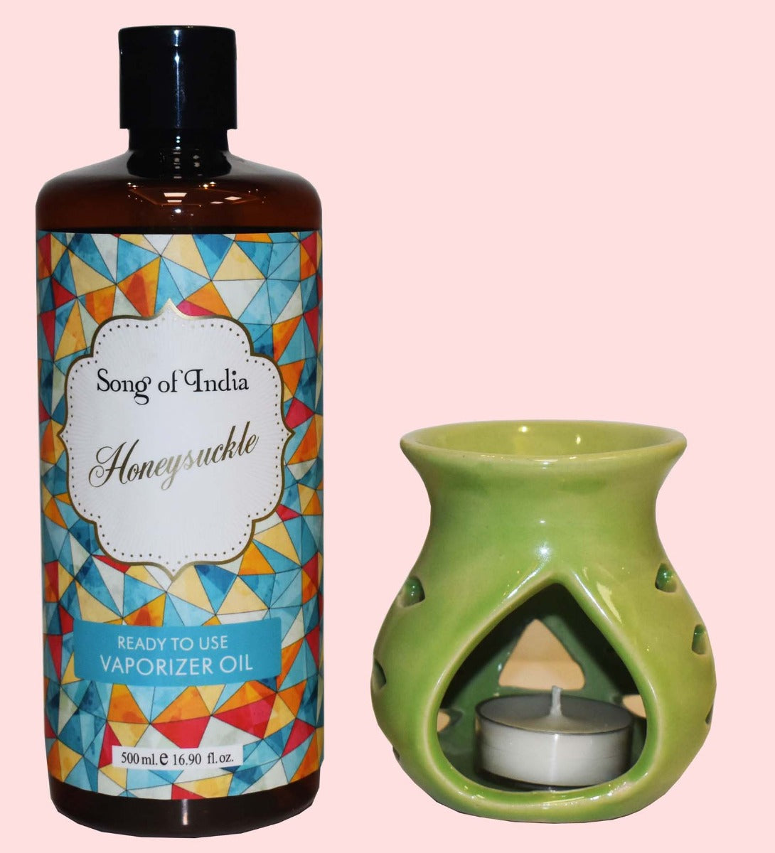 Honeysuckle Vaporizer Oil by Song of India — oil bottle and packaging detail