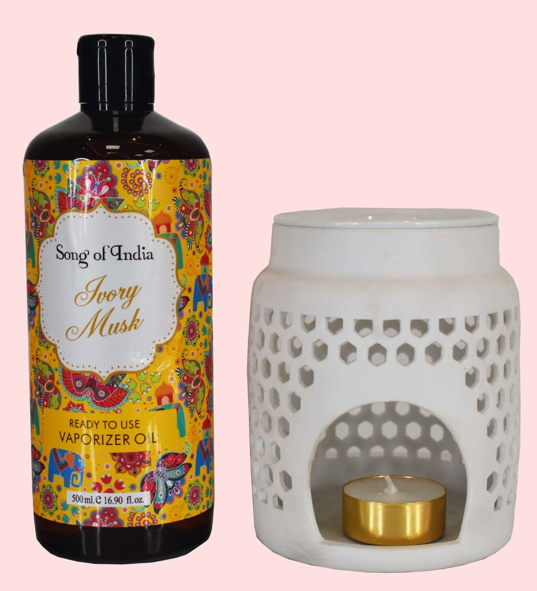 Ivory Musk Vaporizer Oil by Song of India — oil bottle and packaging detail
