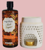 Neroli Bergamot Vaporizer Oil by Song of India — oil bottle and packaging detail