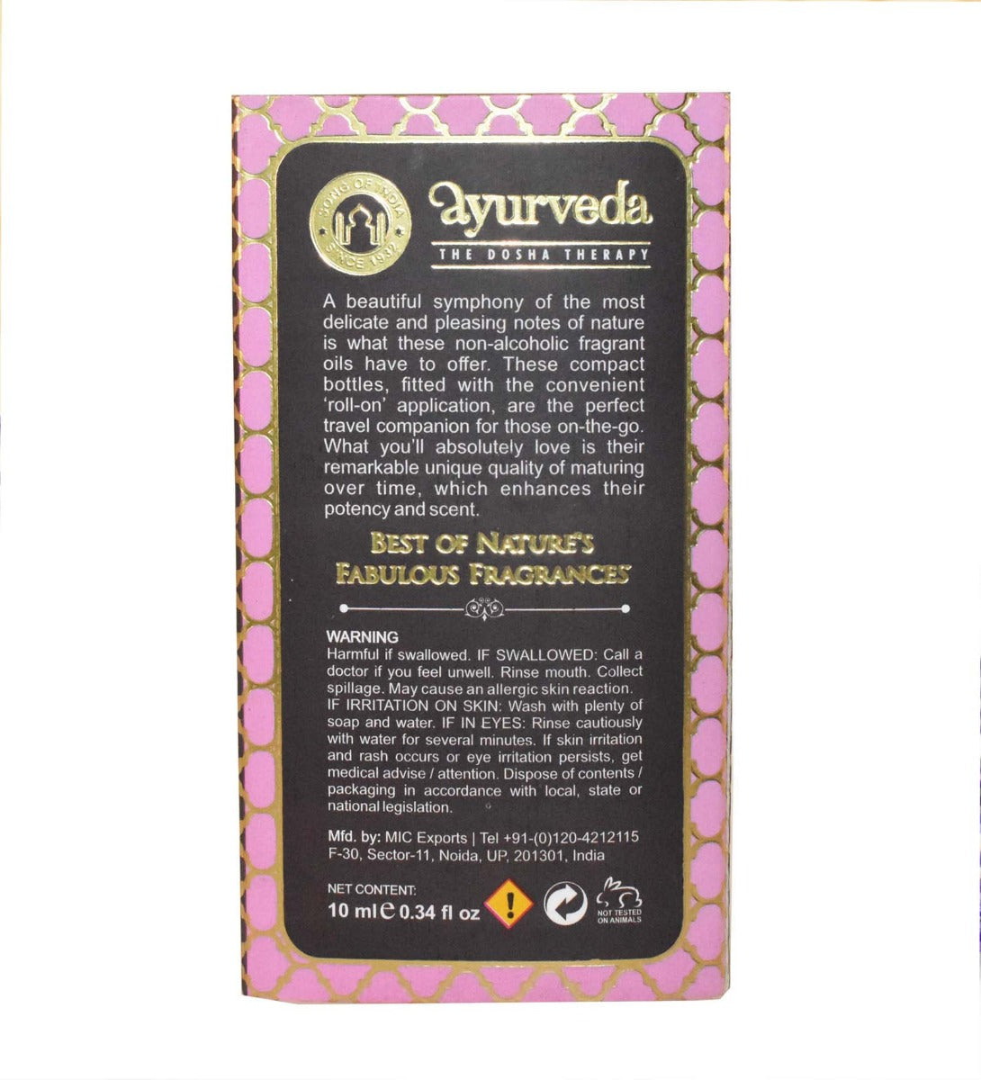 Honeysuckle Attar Roll-On by Song of India — perfume bottle and packaging detail