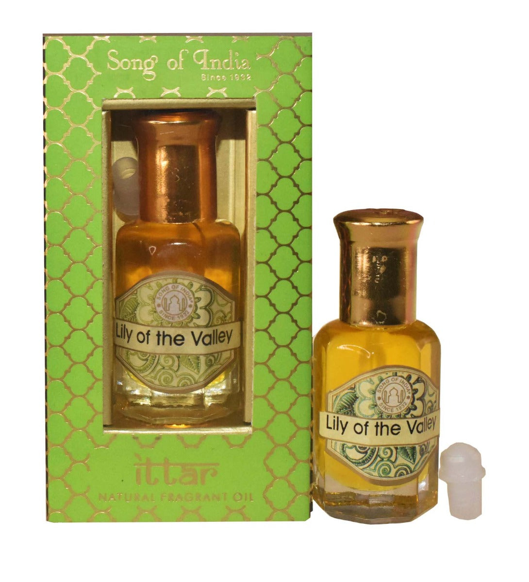 Lily of the Valley Attar Roll-On by Song of India — personal fragrance styling detail