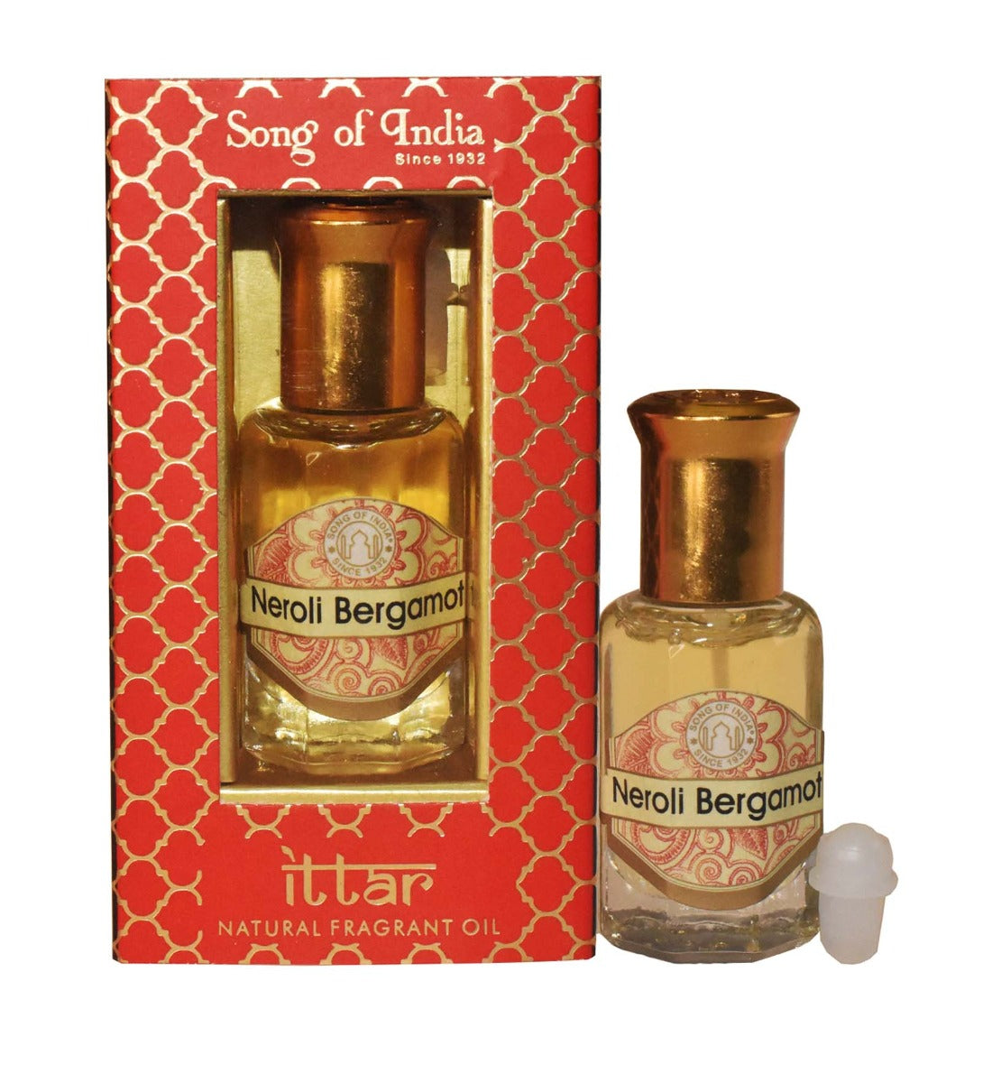 Neroli Bergamot Attar Roll-On by Song of India — applicator or jar detail