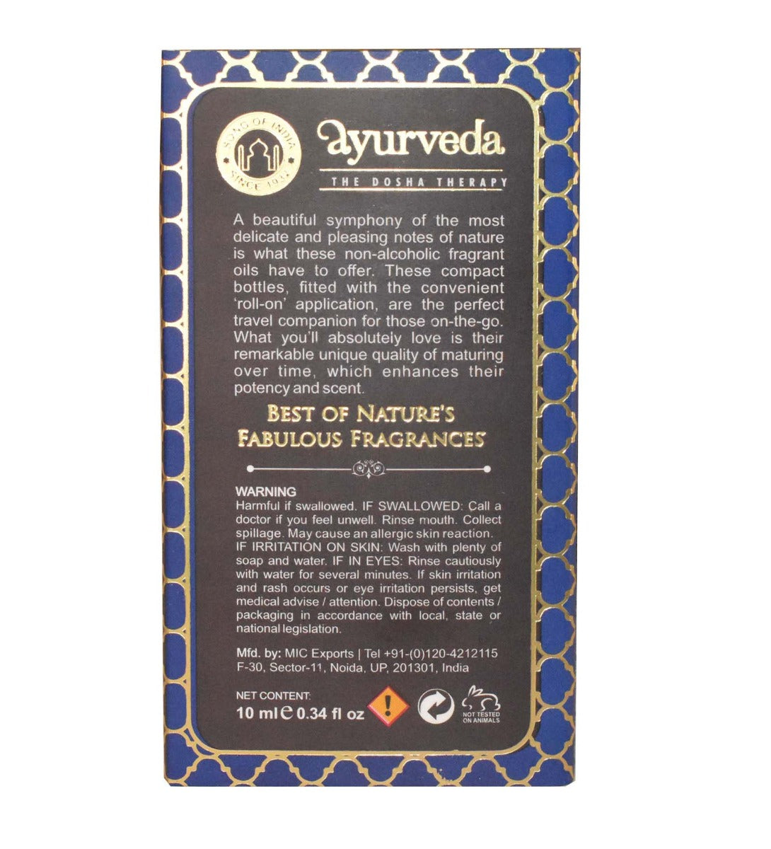 Royal Oud Ittar Roll-On by Song of India — perfume bottle and packaging detail