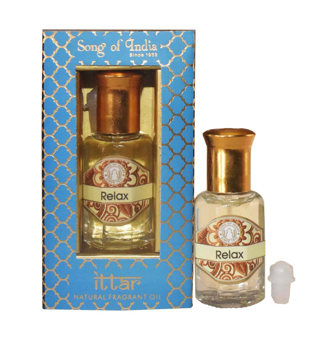 Relax Attar Roll-On by Song of India — personal fragrance styling detail